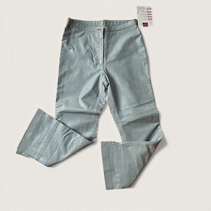 Gipsy by Mauritius Women’s Light Blue Leather Pants Vintage 1980s Size 2